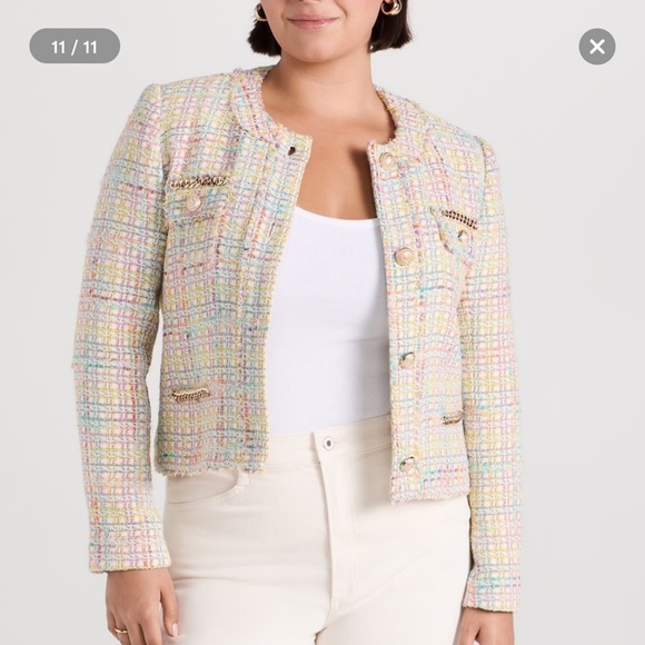 Generation Love Pastel Tweed Blazer-M - Picture 5 of 14
